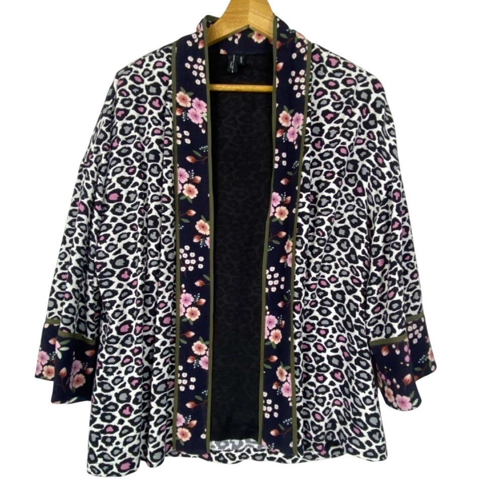 Bl-nk Blank London Women Open Kimono Jacket Sz‎ OS Cover-up Bohemian Boho Artsy